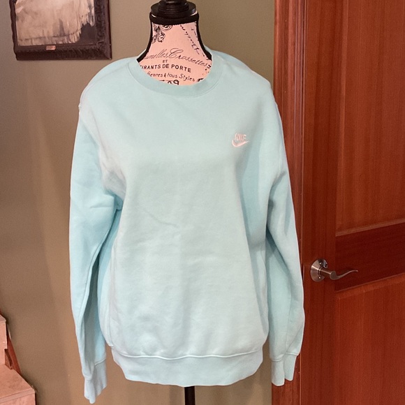 Nike Sweaters - Nike Women's Sky Blue Crew Neck Sweater, Sz S